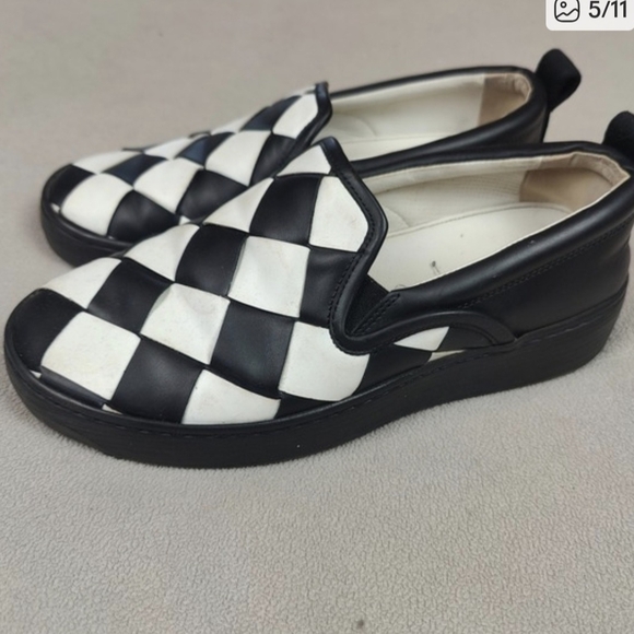 Bottega Veneta Black and White Checkered Loafers - Picture 4 of 6